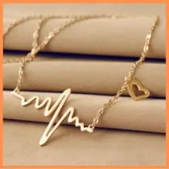 671【人気】ネックレス 心電図 レディース ハートビート ペンダント かわいい