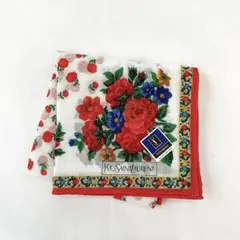 Y506-296⑦　YSL　イヴサンローラン　ハンカチ　花柄