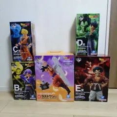 ドラゴンボール　一番くじ　未来への決闘　B、C、D、E、ラストワン5体セット