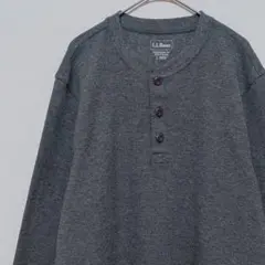 L.L.Bean エルエルビーン ヘンリーネック ミニワッフル サーマルTシャツ