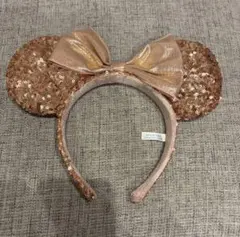 ディズニー　ミニーカチューシャ ピンク　スパンコール