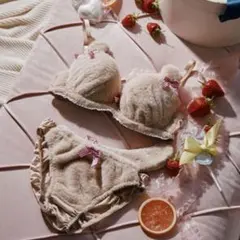 ふわふわモコモコ アニマル ブラジャー＆ショーツセット