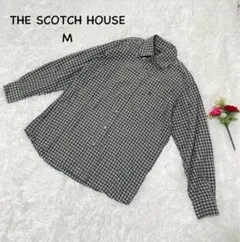 ザスコッチハウス【M】　ネルシャツ　ロゴ刺繍　コットン　カジュアル　IT業界のサムネイル