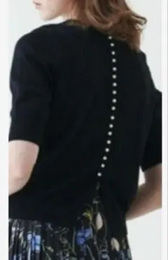 美品】　トゥモローランド　パールボタン　ウールニットカーディガン 2way