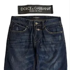 00's D&G ダメージ加工 デザイン　ストレートデニムパンツのサムネイル