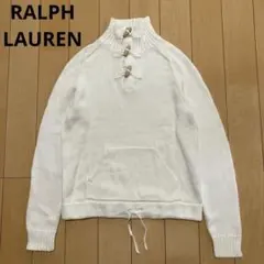 RALPH LAUREN ラルフローレン　ニット　セーター　ハイネック　白　L