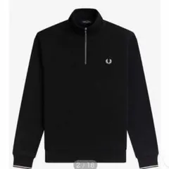 FRED PERRY ハーフジップ スウェット ブラックのサムネイル