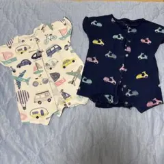 ネクストベビー　ロンパース・カバーオールセット（乗り物柄）