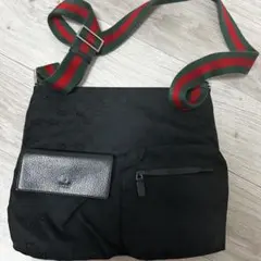 GUCCI グッチ GGキャンバス シェリーライン ショルダーバッグ 斜め掛け