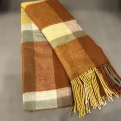 無印良品 ウール 膝掛けにもなる大判ストール チェック