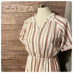 c.o.l.z.a レディース　ワンピース　シャツ　半袖　ストライプ