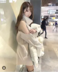 snidel ハイネックミニニットワンピース 大谷映美里