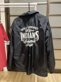 東京インディアンズ ナイロンジャケット 22AW 東京インディアンズ ブランドロゴ刺繍 ナイロン コーチ