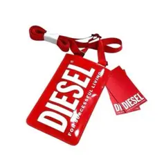 DIESEL スマホショルダーケース ユニバーサルポーチ レッド 多機種対応