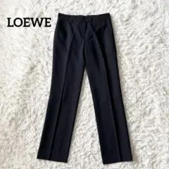 LOEWE ロエベ レザーパンツ センタープレス スラックス