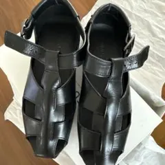LEMAIRE ブラックレザーサンダル 40 - メルカリ