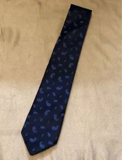FRANCO BASSI ネクタイ ネイビー ペイズリー