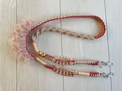 スマホショルダーストラップ ピンク ベージュ