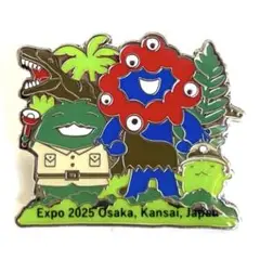 <新品未開封> ミャクミャク モリゾー キッコロ ピンバッジ 恐竜といっしょ
