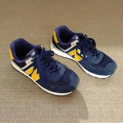New Balance 574 ネイビー イエロー スニーカー