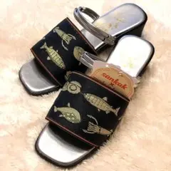 しまむら sankak さんかく 魚 さかな サンダル Lサイズ 畳べり コラボのサムネイル