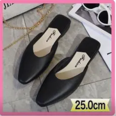 25cm ミュール サンダル レディース オフィスサンダル ローヒール