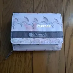 美品。LE SPORTSAC ユニコーン柄 三つ折り財布　レスポートサック