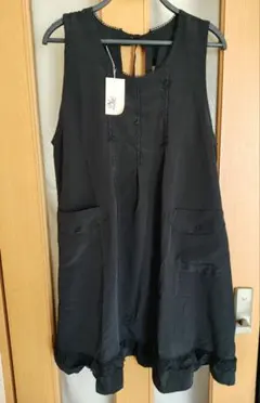 黒エプロン　ポリエステル