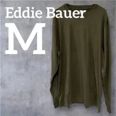 美品❣️Eddie Bauer 【M】長袖Tシャツ オリーブ　タグ付