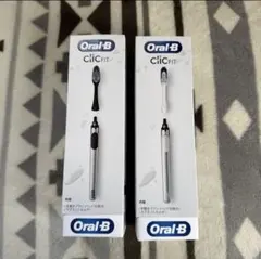 Oral-B clicFIT 歯ブラシセット 黒 白 2本