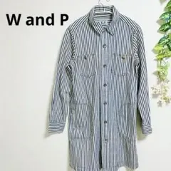 【美品】W and P ヒッコリーデニム ストライプワンピース F