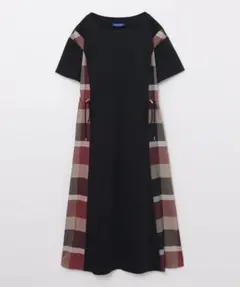 ブルーレーベルクレストブリッジ♡コンパクトクリアーポンチチェックコンビドレス