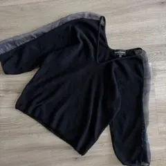EMPORIO ARMANI アルマーニ レディース ニット シースルー 黒色のサムネイル
