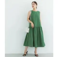 ‼️最終お値下げ‼️新品 coca ティアード ワンピース グリーン