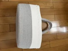 おむつストッカー ロープバスケット グレー ホワイト 収納のサムネイル