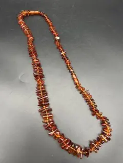 琥珀 アンバー ネックレス 約48g アクセサリー