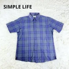 SIMPLE LIFE チェック柄 半袖シャツのサムネイル