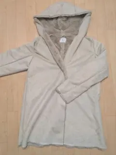 OLIVEdesOLIVE ベージュ スウェード フード付きロングコート