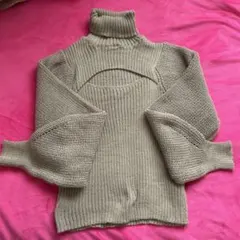 SHEIN ベージュ タートルネックニット M