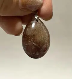 天然石 レッド ルチルクウォーツ 針水晶 シルバー925 ペンダント トップ