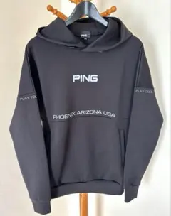 【美品】PING ピン ゴルフウェア スウェットパーカー 黒
