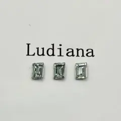 エメラルドカット ネイルパーツ 3個セット