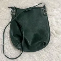 美品✨グリーン ショルダーバッグ 丸型
