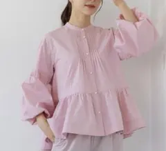 のりのり様専用】UNITED ARROWS ピンタックスリーブブラウス ピンク