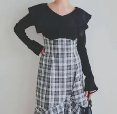 dazzlin アシメマーメイドコルセットワンピース XS ブラック - メルカリ