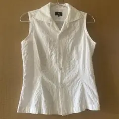 ISSEY MIYAKE/イッセイ・ミヤケ】ノースリーブ トップス シワ加工