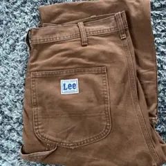 美品 Lee リー ダック地 ペインターパンツ ブラウン Sのサムネイル