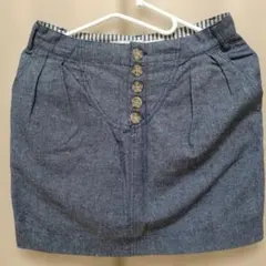 デニムフレアミニスカート