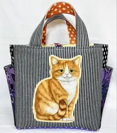 ゆ*ら様 コヤンイサムチョンサイドポケット付き　トートバッグ