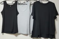 ユニクロ　リブタンクトップ 3枚セット&エアリズムTシャツ　Lサイズ